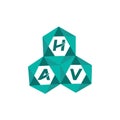 HAV creative minimalist letter logo. HAV unique vector initials alphabet letter logo design Royalty Free Stock Photo