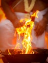 agni a ritual of sacrifice made to the fire god Agni in Hinduism