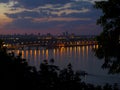 Havana bridge in Kiev Ukraine. Night view