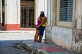 La Habana, Cuba. A couple in love Old havana. Royalty Free Stock Photo