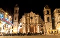 The Havana Cathedral at night Royalty Free Stock Photo