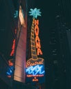 Havana Central neon sign at night, Manhattan, New York Royalty Free Stock Photo