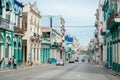 HAVANA, CUBA - OCTOBER 22, 2017: Havana Cityscape with Local Architecture and People. Cuba. Royalty Free Stock Photo