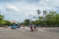 HAVANA, CUBA - OCTOBER 22, 2017: Havana Cityscape with Local Vehicles, Architecture and People. Cuba. Royalty Free Stock Photo