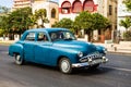 American classic car on the streets of Old Havana, Cuba Royalty Free Stock Photo