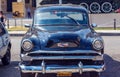 HAVANA, CUBA - APRIL 1, 2012: Black Chevrolet vintage car Royalty Free Stock Photo