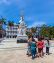 HAVANA, CUBA - APRIL 2, 2012: Group of tourists near Monument of