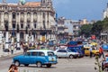 HAVANA, CUBA - APRIL 1, 2012: Heavy traffic with taxi bikes