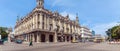 HAVANA, CUBA - APRIL 2, 2012: Many vintage cars in front of Gre Royalty Free Stock Photo