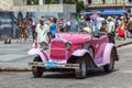 HAVANA, CUBA - APRIL 1, 2012: Really old antique car Royalty Free Stock Photo