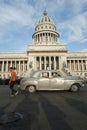 Havana Cuba Capitolio Building with Cars