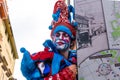 Havana / Cuba - 04.16.2015: Colorful stilt walker posing during the International Festival of Dance in Urban Landscapes