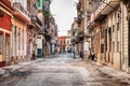 Empty Street In The Vedado District Of Havana