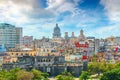 Havana, Cuba Downtown Skyline with the Capitolio Royalty Free Stock Photo