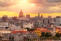 Havana, Cuba downtown skyline at Dusk