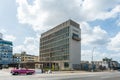 HAVANA, CUBA - OCTOBER 23, 2017: Havana, Cuba and Embassy of the United States of America in Background