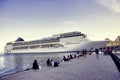 HAVANA, CUBA - FEB 17,2017 : The MSC Opera cruise ship docked at Royalty Free Stock Photo