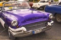 HAVANA, CUBA - JANUARY 04, 2018: Retro classic purple Buick park