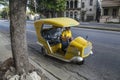 Havana, Cuba - 12 January 2013: The streets of Havana with very old American cars Royalty Free Stock Photo