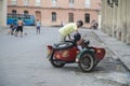 Havana, Cuba - 21 January 2013: The streets of Havana with very old American cars Royalty Free Stock Photo