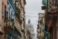 Havana, Cuba - 09 January, 2017: view of the central streets of Havana, Cuba. many buildings and historical places