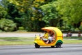 Coco taxi, typical 3 wheels taxi in Havana in Cuba Royalty Free Stock Photo