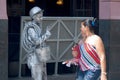 Havana, Cuba, July 2014 - Living statue of a cuban man