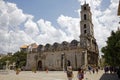 This the San Francisco church in the center of Havana in Cuba. There is the statue of San Francisco in the front of the church