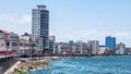 Havana Cuba Malecon Skyline Royalty Free Stock Photo