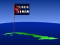Havana on Cuba map Royalty Free Stock Photo