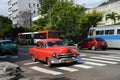 Old 1950s taxi in Havana, Cuba Royalty Free Stock Photo