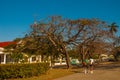 HAVANA, CUBA- MARCH 2018: landscape with a view of beautiful Cuban houses on a local street