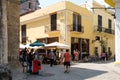 Tourists at a traditional restaurant in Old Havana