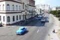 HAVANA, CUBA - 1 March 2016 : View along the Malecon, Havana, Cuba, the main thoroughfare across the city of Havana Royalty Free Stock Photo