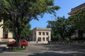 HAVANA, CUBA - MAY 14, 2012: View of the courtyard in front of the University of Havana building Royalty Free Stock Photo