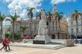HAVANA, CUBA - OCTOBER 20, 2017: Cetral Park in Havana with Statue of Jose Marti and Jose Vivalta