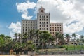 HAVANA, CUBA - OCTOBER 23, 2017: Havana Cabaret Parisien Building in Background. Cuba.