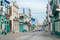 HAVANA, CUBA - OCTOBER 22, 2017: Havana Cityscape with Local Architecture and People. Cuba. Royalty Free Stock Photo