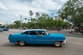 HAVANA, CUBA - OCTOBER 22, 2017: Havana Cityscape with Local Old Vehicles, Cuba. Royalty Free Stock Photo