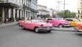 HAVANA, CUBA - OCTOBER 20, 2017: Havana Old Town with Tourist and Traffic