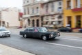 HAVANA, CUBA - OCTOBER 21, 2017: Old Car in Havana, Cuba. Pannnig. Retro Vehicle Usually Using As A Taxi For Local People and Tour Royalty Free Stock Photo