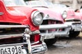 Havana, Cuba - September 22, 2015: Classic american car parked o Royalty Free Stock Photo