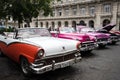 Havana, Cuba - September 22, 2015: Classic american car parked o Royalty Free Stock Photo