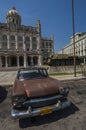 HAVANA/CUBA 4TH JULY 2006 - Old American cars in the streets of Royalty Free Stock Photo