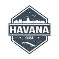 Havana Cuba Travel Stamp Icon Skyline City Design Tourism. Seal Passport Vector.