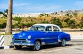 Havana, Cuba Ã¢â¬â 2019. Vintage classic old American car in Havana, Cuba Royalty Free Stock Photo