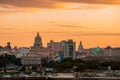 Havana (Habana) in sunset Royalty Free Stock Photo