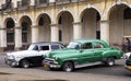 HAVANA- JANUARY 27-2013: Old retro car a in the city, on the street in Old Havana, Cuba