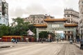 HAVANA, CUBA - OCTOBER 20, 2017: Havana Old Town and Local Unique Architecture. Chinese Gates