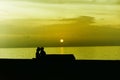 Havana romantic lovers at sunset, Cuba